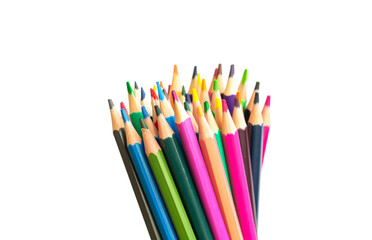 School, education and drawing background with colorful pencil