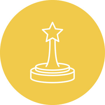 recommend clip art: Oscar Award Line Two Color Icon