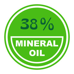 38% percentage mineral oil 
