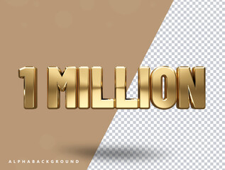 1 million follower text effect