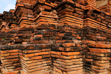 Old Beautiful Thai Temple Wat Mahathat at Ayutthaya, Ayutthaya Historical Park of Thailand