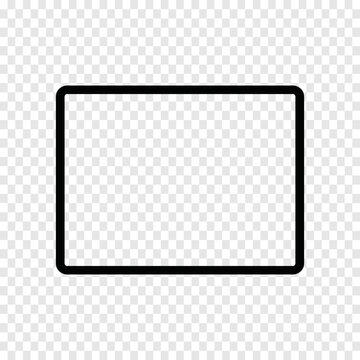Vector minimal tablet icon isolated on transparent background