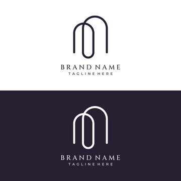 Abstract elements of arch line vector logo, for the construction of doors, windows, buildings and architecture. On a black and white isolated background.
