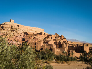 Fototapeta na wymiar Landscape of ancient marrocanian city Aït Benhaddou