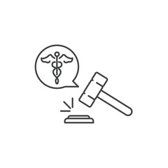 Medical Lawsuit icons  symbol vector elements for infographic web
