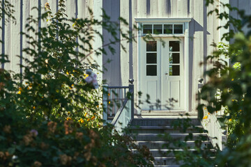 Fototapeta na wymiar The door to the summer garden.