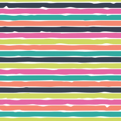 Simple seamless pattern with whimsical hand drawn uneven lines