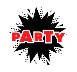 Party Sign Template Vector icon. Design template. DJ. Night Club.