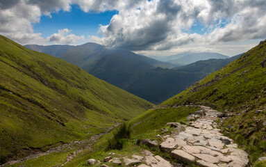 der Abstieg vom Ben Nevis - dem höchsten Berg Großbritanniens