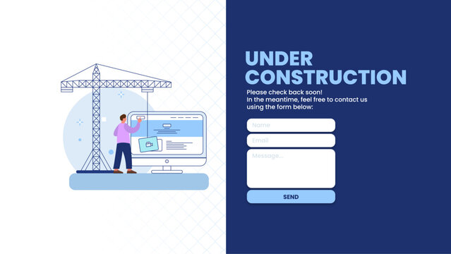 Website Under Construction Page Desktop