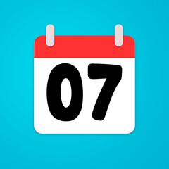 calendar vector, icon, date, illustration numbers