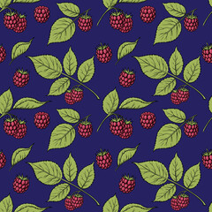 raspberry seamless background