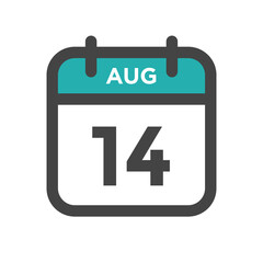 August 14 Calendar Day or Calender Date for Deadlines or Appointment