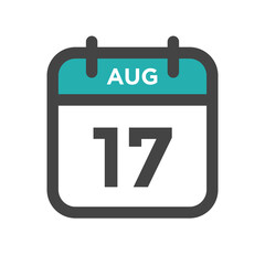 August 17 Calendar Day or Calender Date for Deadlines or Appointment