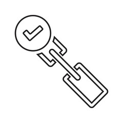 Clean URL outline icon. Line art vector.