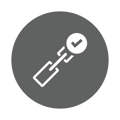 Clean URL icon. Gray vector graphics.