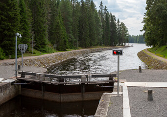 Water canal for boats in Finland.
