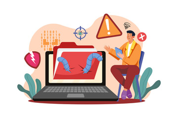 Empty States Illustration concept on white background