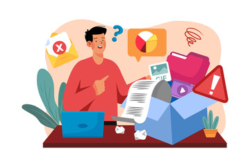 Empty States Illustration concept on white background