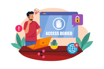 Empty States Illustration concept on white background