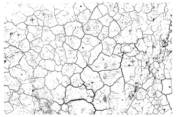 Distressed overlay texture of cracked concrete. grunge background. abstract halftone vector illustration
