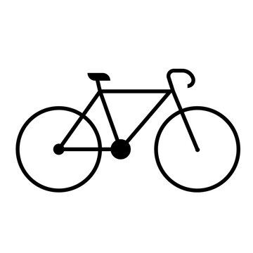 Bicycle simple icon silhouette on white background. image Ground transport. jpeg illustration.Bicycle icon jpg logo template. simple icon. on a white background
