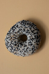 Close up Jewish Traditional Bread, Bagel with Sesame