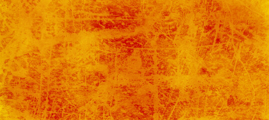 Abstract acrylic painted orange or yellow grunge texture, grainy and distressed painted wall, decorative orange or yellow floor surface, retro pattern seamless orange background vector illustration.