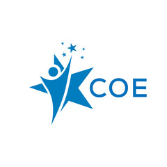 COE Letter logo white background .COE Business finance logo design vector image in illustrator .COE letter logo design for entrepreneur and business.
 - obrazy, fototapety, plakaty