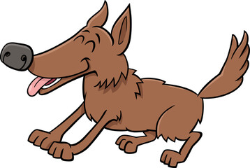 cartoon playful dog comic animal character