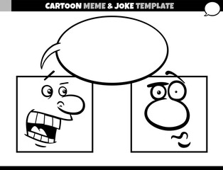 cartoon meme template with comic characters