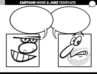 cartoon meme template with comic characters
