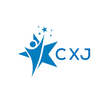 CXJ Letter logo white background .CXJ Business finance logo design vector image in illustrator .CXJ letter logo design for entrepreneur and business.
