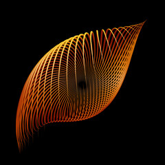 Orange lashes in the shape of an eye