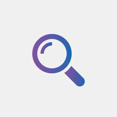 Gradient logo icon design Magnifying glass simple icon collection. Search icon set. Vector