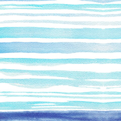 Abstract light blue watercolor hand-painted for background.