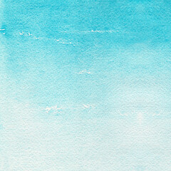 Abstract light blue watercolor hand-painted for background.
