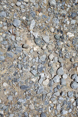 up-close gravel road and rock