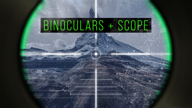 Binoculars and Scope Target Overlay