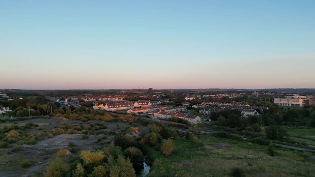 Midleton, Co. Cork, Ireland during the summer sunset.