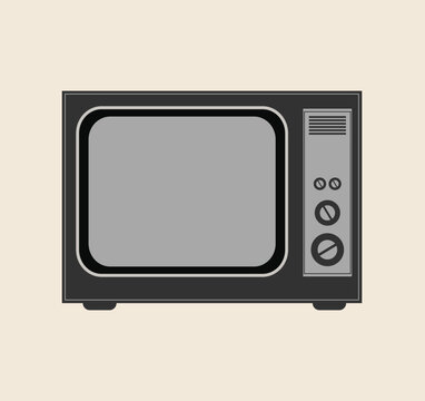 vintage tv icon vector illustration template for design