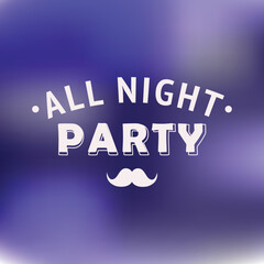 Night party poster. Vector templates for design