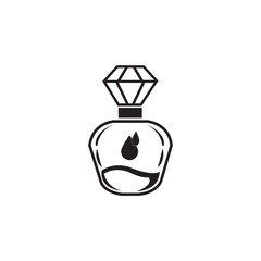 perfume bottle icon logo vector design template