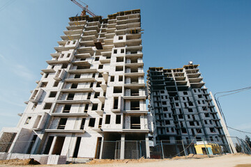 Fototapeta premium beautiful stylish apartments and offices under construction in the city in europe