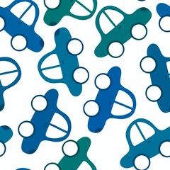 Cartoon kids seamless cars toys pattern for child clothes print and wrapping paper and fabrics and accessories