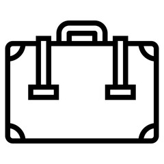 Luggage travel hotel - outline icon