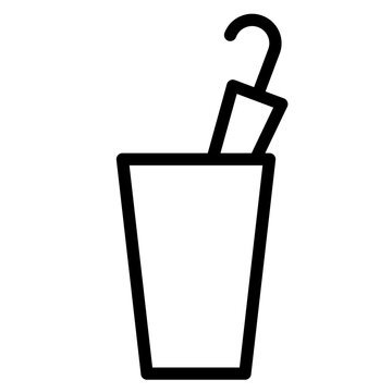 recommend clip art: Umbrella stand umbrella raining stand furniture - outline icon