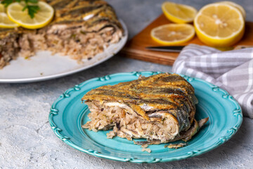 Anchovy pilaf(hamsi pilav), Turkish cuisine, Black Sea specialty (Turkish name; hamsili pilav)