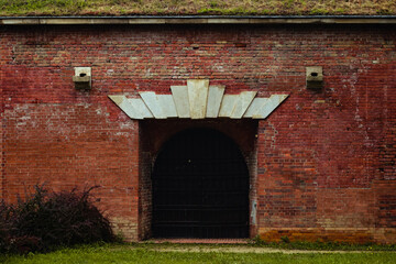 Fototapeta na wymiar old wall with door