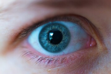 close up of a female eye